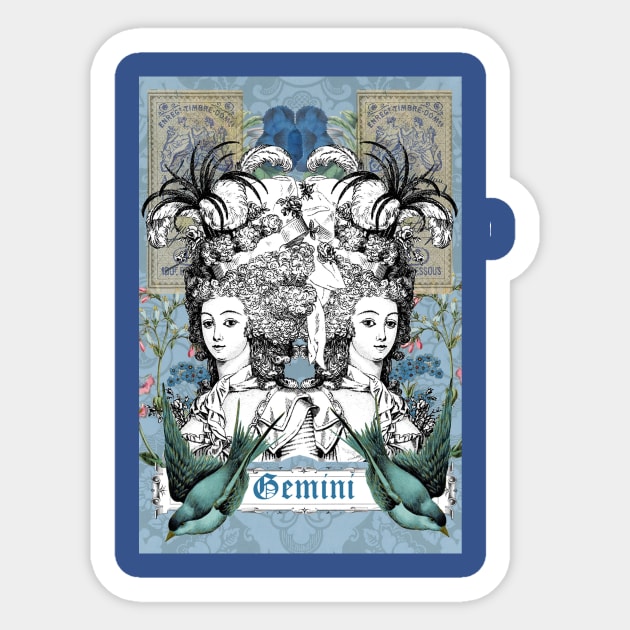 Gemini Zodiac Star Sign Sticker by White B Gifts